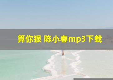 算你狠 陈小春mp3下载